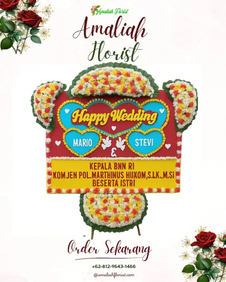 Papan Bunga Pernikahan Jetfa